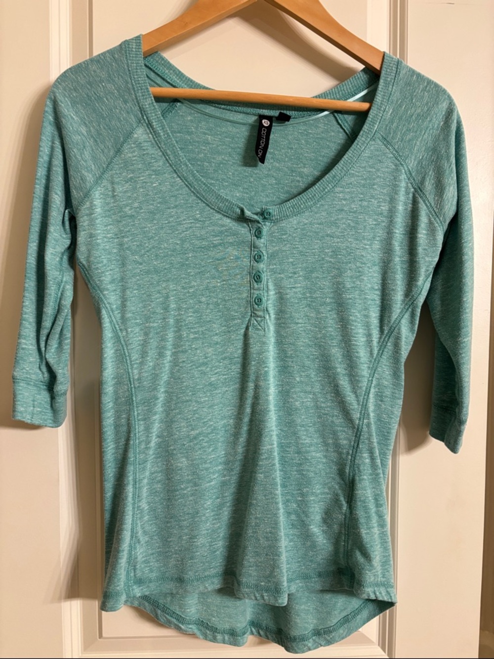 Cotton On Mint Heathered Henley